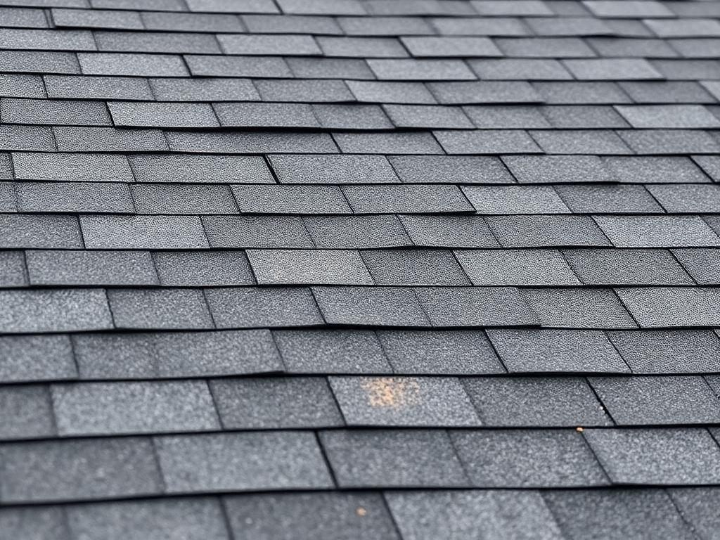 Completed composition shingle repair patch with new shingles blended into weathered roofing